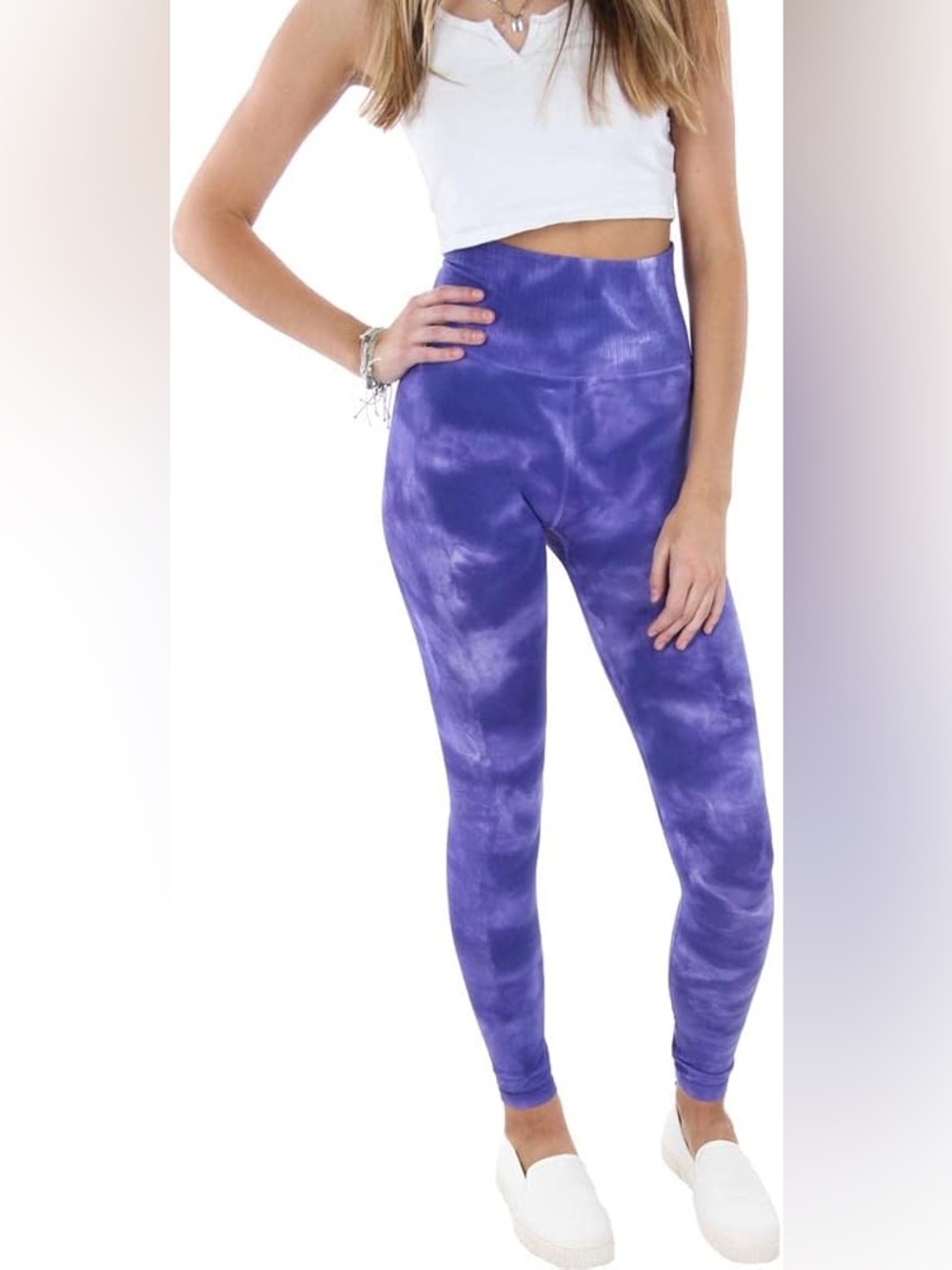 FP Movement Good Karma Tie Dye Leggings Purple M Medium